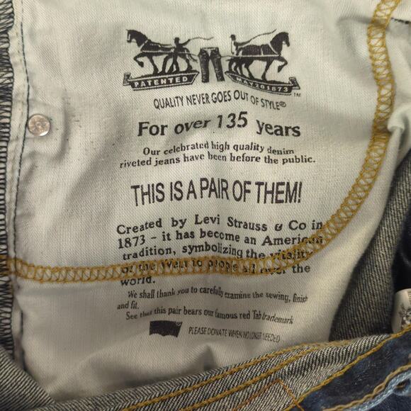 Levis 559 Jeans Mens 32x30 Blue Straight Leg Denim Mid Rise Classic Fit - Picture 10 of 11